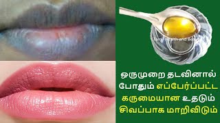 கருப்பான உதடு இதை தடவினால் நிரந்தரமாக உதடுகள் சிவப்பாகிவிடும் | HOME REMEDIES FOR PINK LIPS IN TAMIL