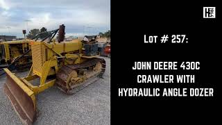 Lot # 257: John Deere 430C Crawler with Hydraulic Angle Dozer