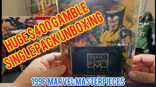 $400+ GAMBLE ON A SINGLE PACK OF 1996 Marvel Masterpieces comic cards #psa #cardbreaking #unboxing #