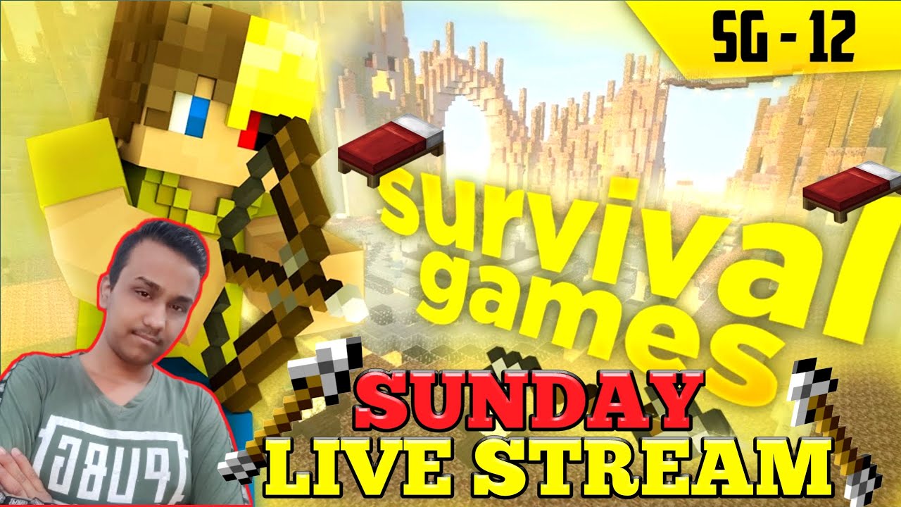 Sunday Live Stream With Game Minecraft Survival Or Bedwars Live | Pe ...