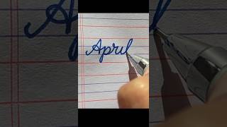 Write "April" in cursive writing #cursivewriting #april