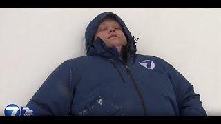 Storm Center 7's Nick Dunn makes snow angel in Greene Co. | WHIO-TV