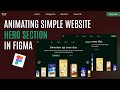How To Animate Website Hero Section — Auto Scrolling Animation in Figma I Figma Prototyping Tutorial