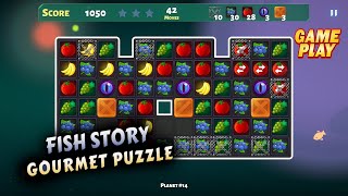 Fish Story: Gourmet Puzzle ★ Gameplay ★ PC Steam Casual match 3 Game 2021