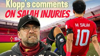 "Jürgen Klopp  is disappointed with the salah injuries and the Egyptian staff