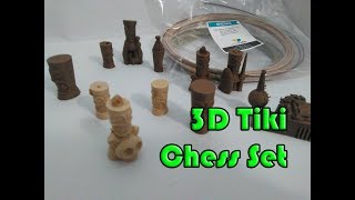 Colorfab Woodfill Tiki Chess 3D printing