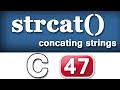 strcat String Concatenation Function in C Programming Language Video Tutorial