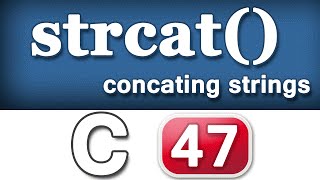 strcat String Concatenation Function in C Programming Language Video Tutorial