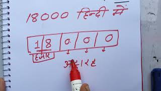 18000 kaise likhate hain | Number Spelling Hindi \u0026 English | Maths | Hindi