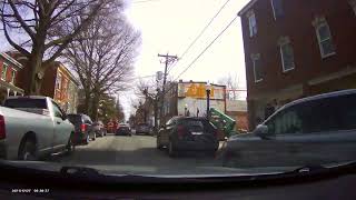 great dashcam view of Wilmington Delaware streets early March 2022