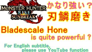 かなり強い？ 刃鱗磨き Bladescale Hone is quite powerful ?【モンハンライズサンブレイク Monster Hunter Rise SunBreak】