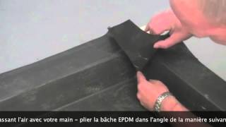 Réalisation d'un angle en bâche EPDM sans couper, présenté par DGMA