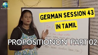 Learn German Language - A1 - Session 43 - PROPOSITIONON PART 02 -Learn German Language in TAMIL