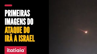 BRASILEIRO REGISTRA IMAGENS DO ATAQUE DE DRONES IRANIANOS A ISRAEL