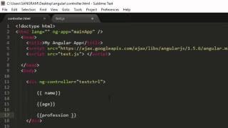 AngularJS Controllers and scope Tutorial for Beginners