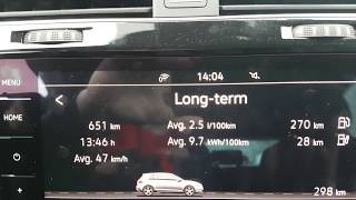 VW Golf 7 GTE - Fuel Consumption - last 650km - Short Review