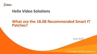 BMC Smart IT: How to Check Recommended Performance Patches for Smart IT 18.08