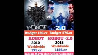 ROBOT vs ROBOT 2 Movie Comparison Box office collection || #boxofficecollection #shorts #movie