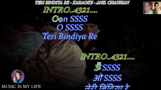 Teri Bindiya Re Karaoke With Scrolling Lyrics Eng. & हिंदी