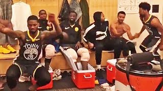 Warriors Mock Fergie's Ex By Playing National Anthem Remix In The Locker Room