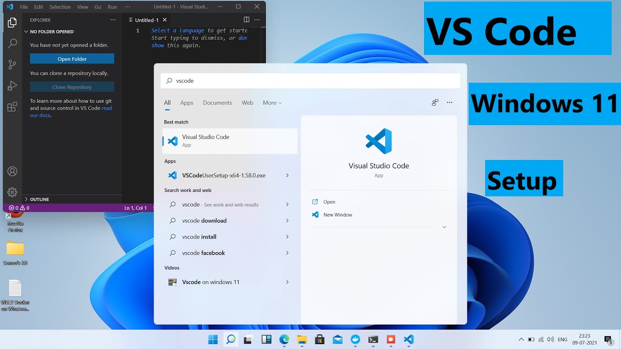 Visual Studio Code Setup On Windows 11 Vscode Installation In Windows Visual Studio Code Setup On Windows 11 Vscode Installation In Windows