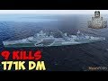 World of WarShips | Fiji | 9 KILLS | 171K Damage - Replay Gameplay 4K 60 fps