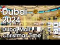 Dubai 🇦🇪 Christmas in Dubai Mall 🎄[ 4K ] Walking Tour