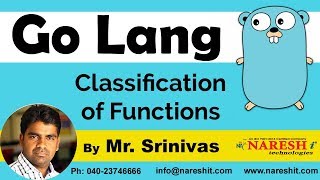 Classification of Functions in Go Language | Go Programming Tutorial by Mr.Srinivas - #golang