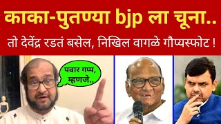 अरे, ते काका-पुतण्या भाजपला चूना लावून 🤣 निखिल वागळे कॉमेडी Nikhil Wagle on Sharad Pawar \u0026 Fadnavis