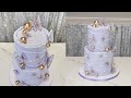 ROYAL BUTTERCREAM RECIPE! Light and Fluffy | Trendy Butterfky Wave Cake | Cake Decorating Tutorial