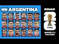 ARGENTINA SQUAD FIFA WORLD CUP 2026 QUALIFIERS