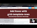 Add Rows with grid template rows (CSS Grid) freeCodeCamp tutorial
