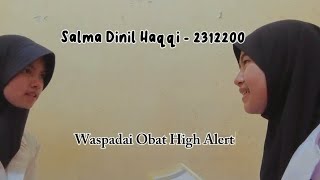 Waspadai Obat High Alert