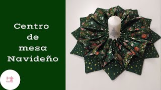 Centro de mesa Navideño, cosido con la técnica de Patchwork