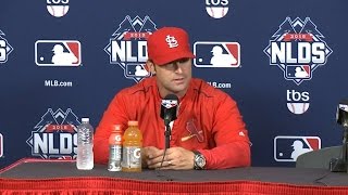 CHC@STL Gm1: Matheny praises Lackey, Piscotty's game