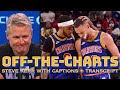 KERR: Steph Curry & Gary Payton II “off-the-charts good together” per analytics dept (Pabail Sidhu)