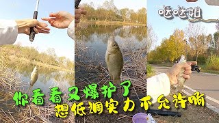 【噠噠姐釣魚】你看看，又爆護了。想低調實力也不允許啊 #钓鱼 #机车  #机车女孩 #空军 #户外 #骑行 #野钓