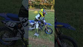 8 Year Old Kid Starting yz 65. #Shorts #moto #dirtbike