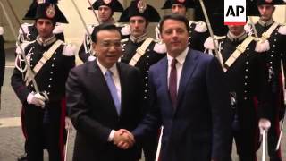 Italian PM Renzi meets China's Premier Li, nations to sign 8 billion euro agreements