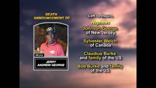 Jerry Andrew George ~ Long Obituary