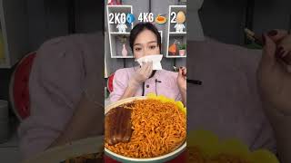 Eating Challenge ( 2kg fish, 4kg ramen, 2 eggs ) in one minute | #asmr #food #shorts