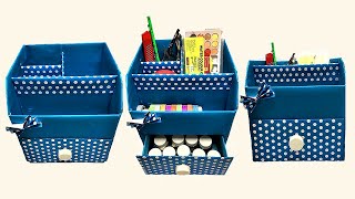 Diy Pencil Case Organizer For School | Diy Desk Organizer With Shoe Box | Diy Desk Organizer Easy