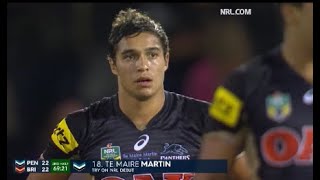 Te Maire Martin debut - Round 3 2016 v Brisbane