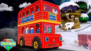 Christmas Wheels on the Bus + More  Nursery Rhyme \u0026 Kids Song by Little Tritans