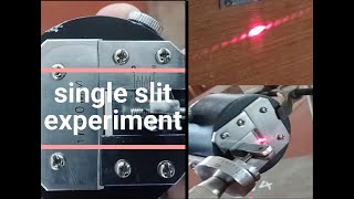 Single slit diffraction experiment Demonstration