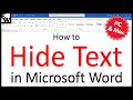 How to Hide Text in Microsoft Word (PC & Mac)