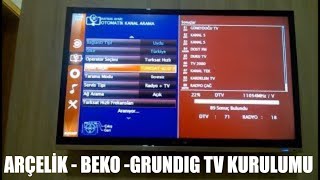 Arçelik Beko smart tv kanal arama kanal ekleme full kurulum