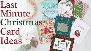 7 LAST MINUTE Christmas Card Ideas! | Shop Your Stash