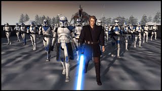 Most REALISTIC Clone Wars Battle EVER! - Men of War: Star Wars Mod Battle Simulator