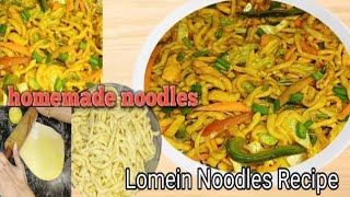 Homemade Lomein Noodles || Homemade Egg Noodles || Homemade Chowmin Recipe @Gugubajivlogs